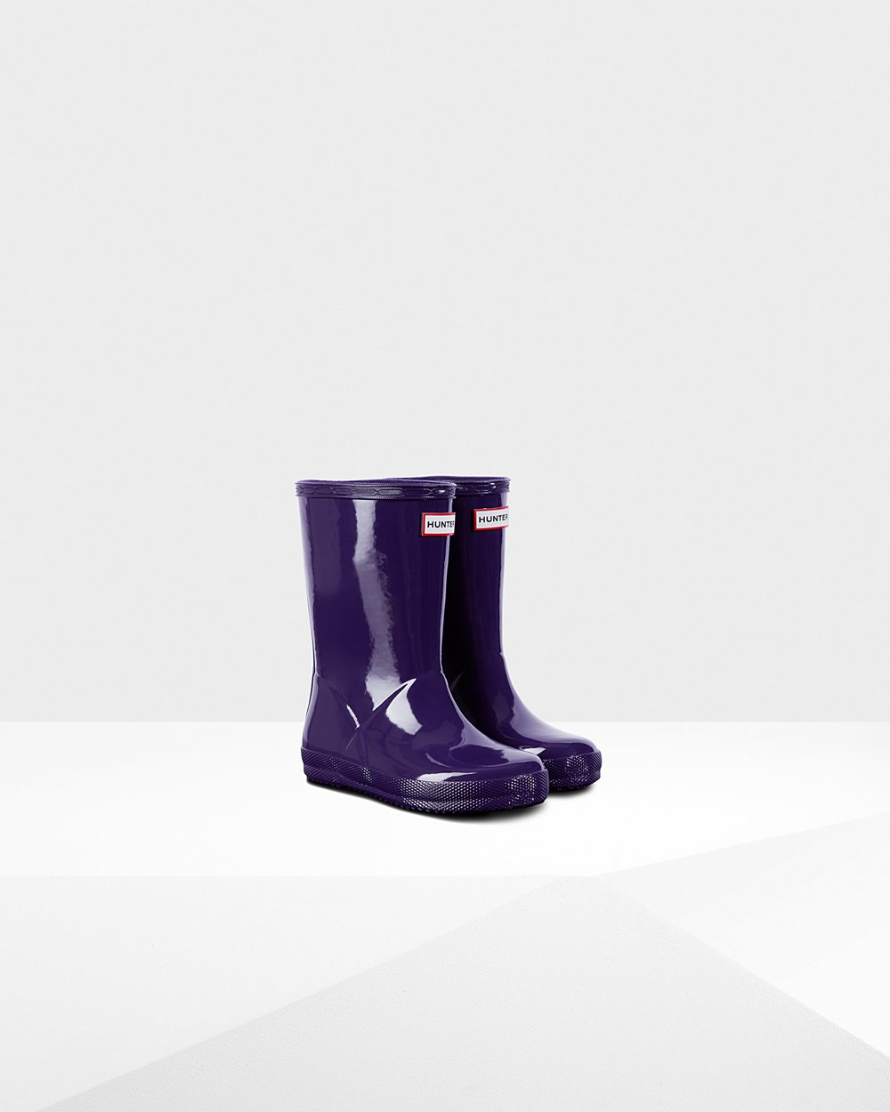 Hunter Niños Original First Classic Gloss - Botas de Lluvia Azules Moradas - 162-NMKUZO